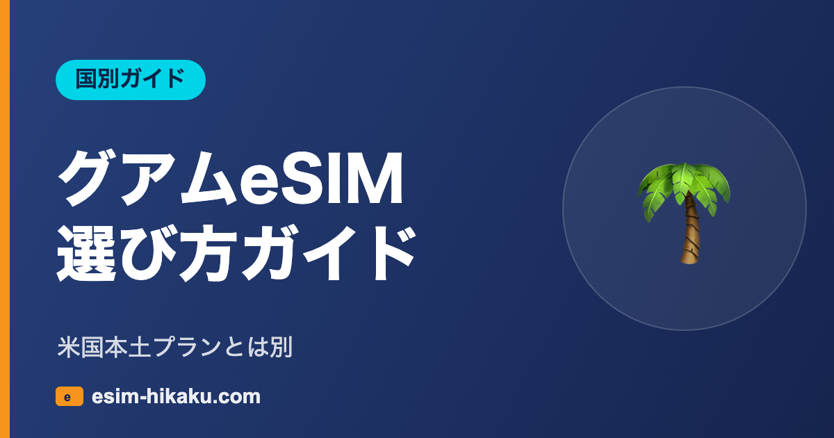グアムeSIM 選び方ガイド