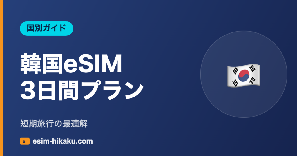韓国eSIM 3日間プラン