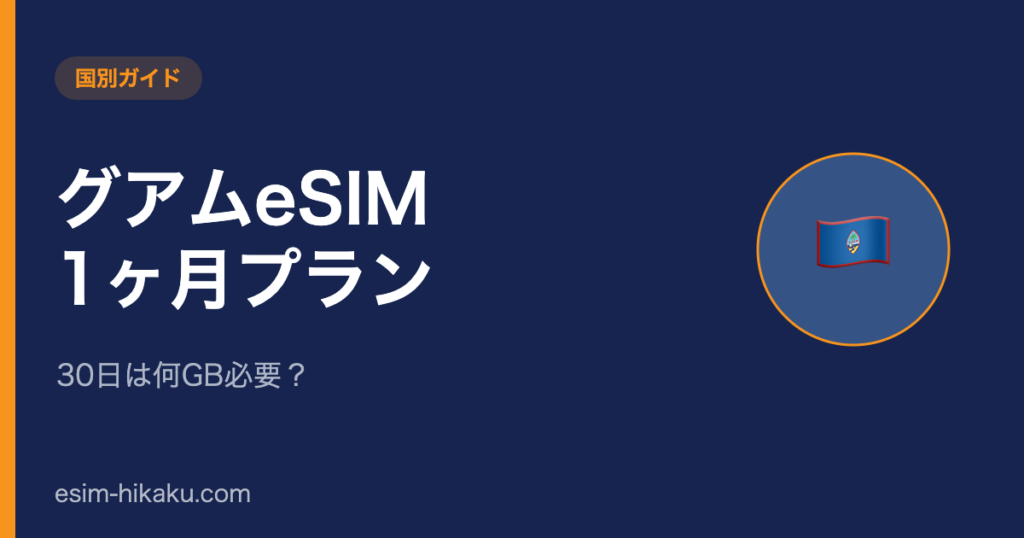 グアムeSIM 1ヶ月プランのアイキャッチ