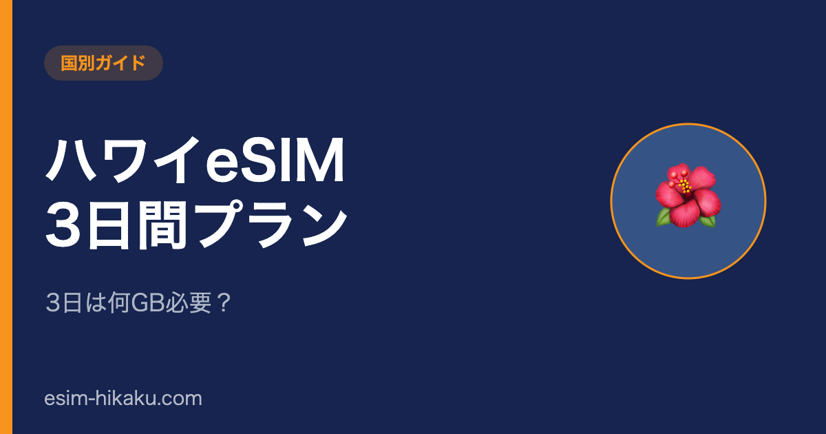 ハワイeSIM 3日間プランのアイキャッチ