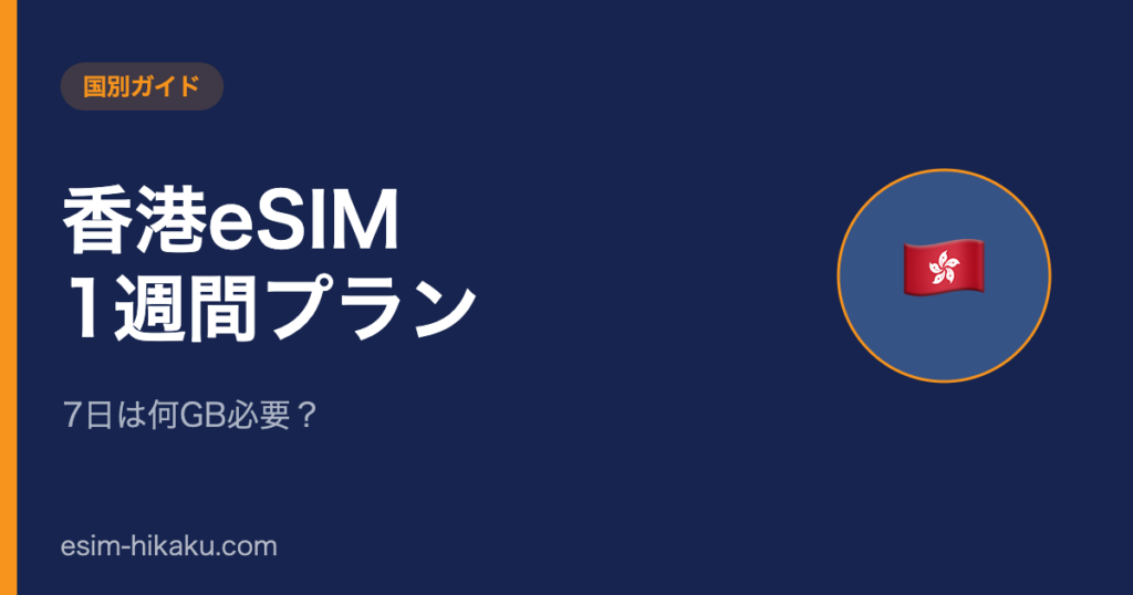 香港eSIM 1週間プランのアイキャッチ