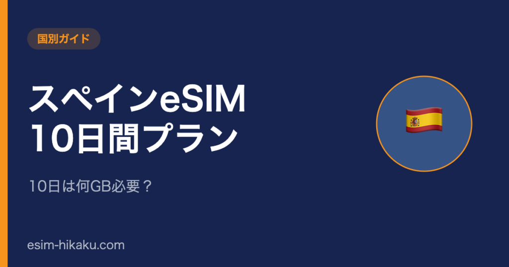 スペインeSIM 10日間プランのアイキャッチ