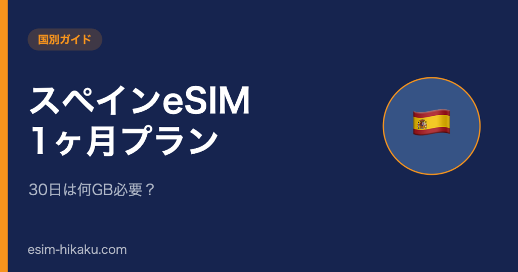 スペインeSIM 1ヶ月プランのアイキャッチ