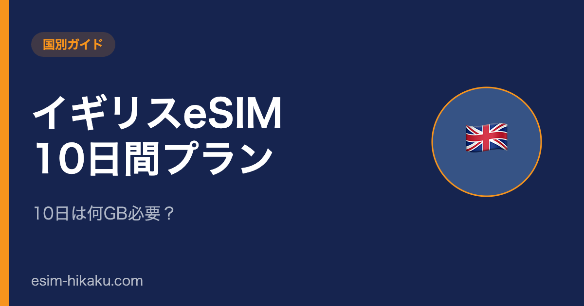 イギリスeSIM 10日間プランのアイキャッチ