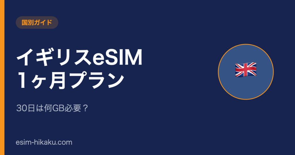 イギリスeSIM 1ヶ月プランのアイキャッチ