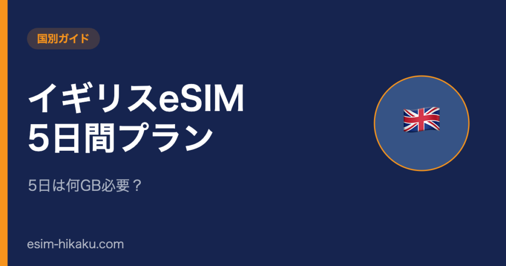 イギリスeSIM 5日間プランのアイキャッチ