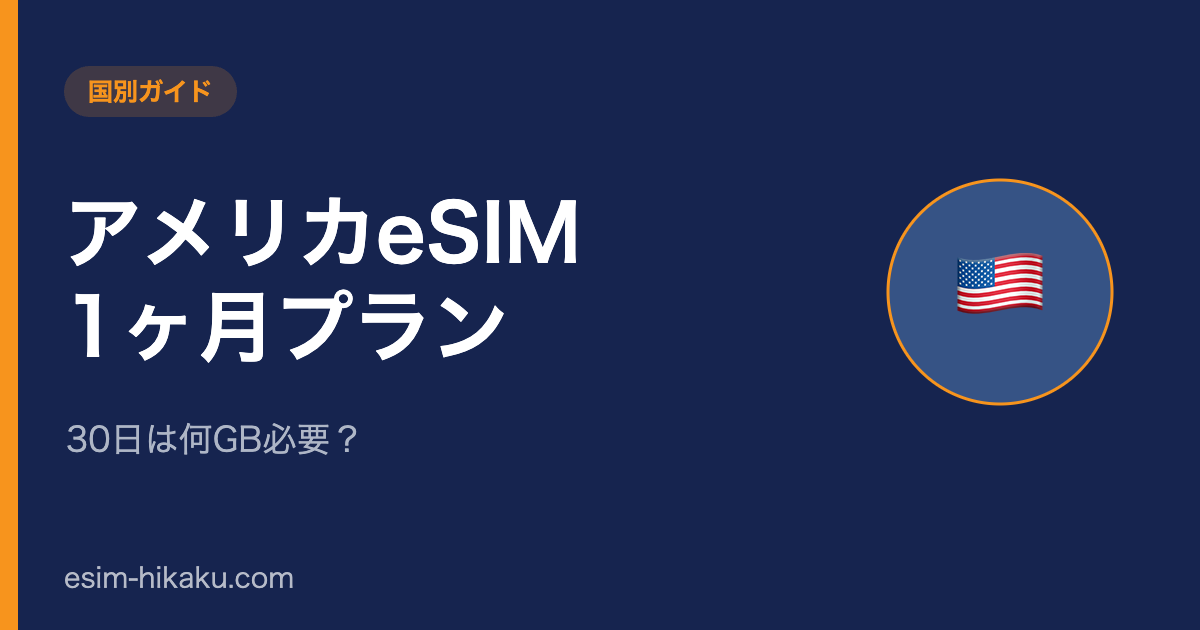 アメリカeSIM 1ヶ月プランのアイキャッチ